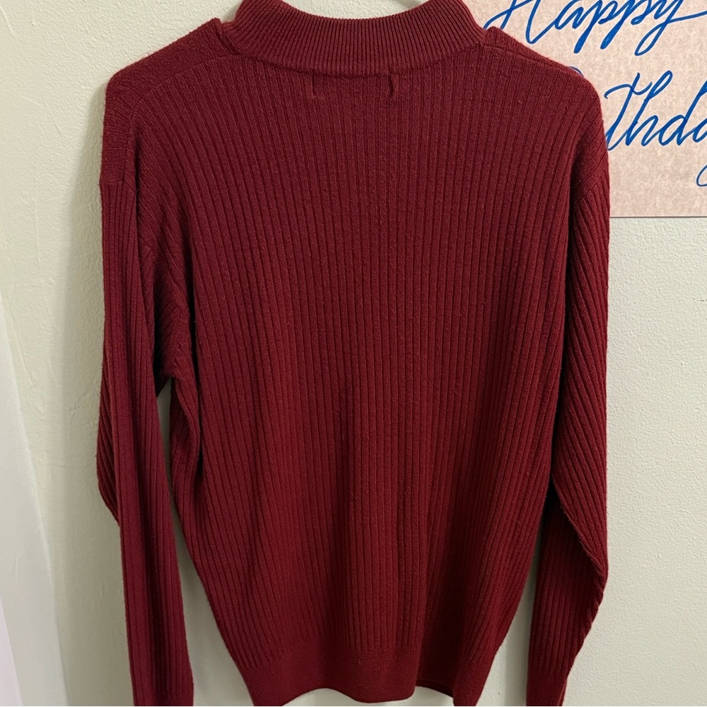 Crystal Kobe Women's Ribbed Red Sweater